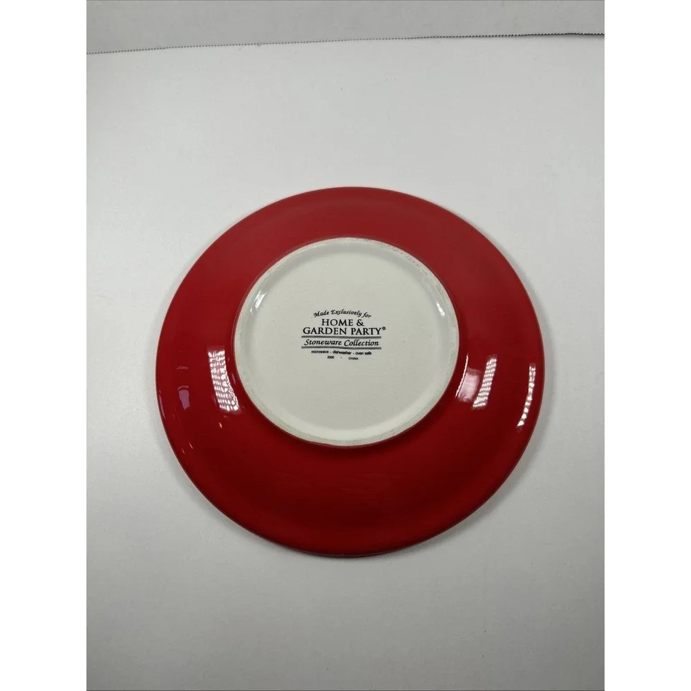 Vintage 2005 Home Garden Party 8 Inch‎ Stoneware Plate